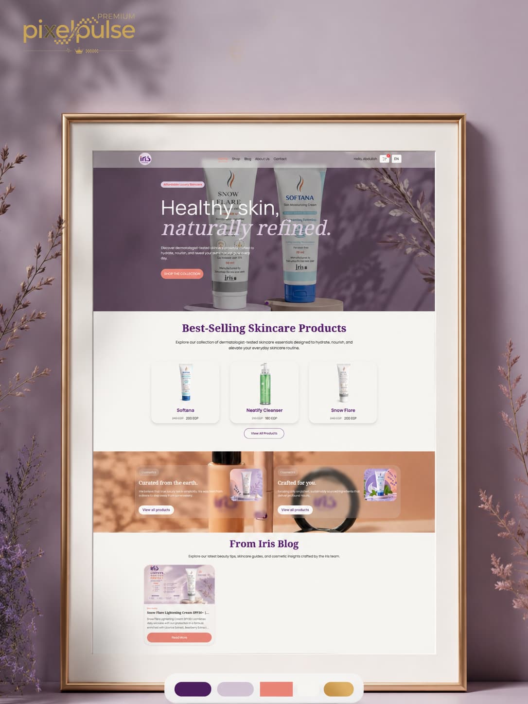 Iris | متجر إلكتروني حديث لعلامة تجارية في مجال مستحضرات التجميل